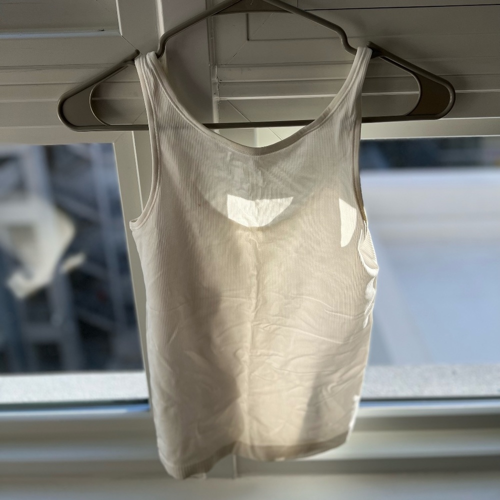 Lululemon White Tank Top (Size 4)